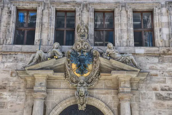 Stock image Nuremberg, Germany - 12.07.2024: Nuremberg street photography. Nuremberg has a lot of beautiful historical buildings with lots of carvings and amazing unique architectural details.