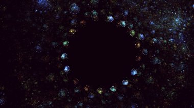 3D el yapımı soyut çok renkli süpernova fraktal ışık arkaplanı. Bu AI Generatd illüstrasyonu değil.