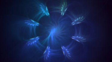 3D elle işleme teknolojisi soyut fraktal arkaplan. Bu AI Generatd illüstrasyonu değil.