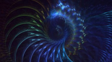 3D el yapımı, soyut fantezi ışık fraktal arka plan. Bu AI Generatd illüstrasyonu değil.