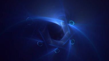 3D elle işleme teknolojisi soyut fraktal arkaplan. Bu AI Generatd illüstrasyonu değil.