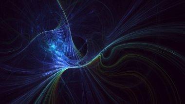 3D el yapımı, soyut fantezi ışık fraktal arka plan. Bu AI Generatd illüstrasyonu değil.