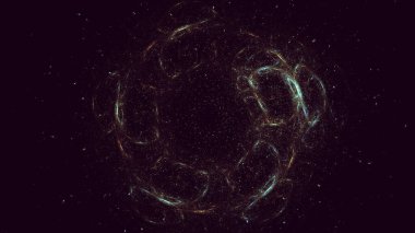 3D el yapımı soyut mavi fraktal ışık arkaplanı. Bu AI Generatd illüstrasyonu değil.