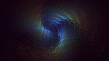 3D el yapımı soyut mavi fraktal ışık arkaplanı. Bu AI Generatd illüstrasyonu değil.