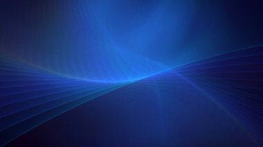 3D görüntüleme, soyut mavi teknoloji fraktal arkaplan. Bu AI Generatd illüstrasyonu değil.