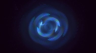 3D elle işleme teknolojisi soyut fraktal arkaplan. Bu AI Generatd illüstrasyonu değil.