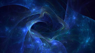 3D elle, soyut fraktal elektromanyetik arkaplan oluşturma. Bu AI Generatd illüstrasyonu değil.