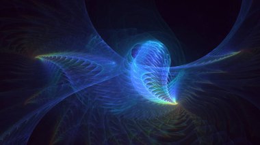 3D elle hazırlanmış soyut alan ve nebula arkaplanı. Bu AI Generatd illüstrasyonu değil.