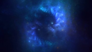 3D elle hazırlanmış soyut alan ve nebula arkaplanı. Bu AI Generatd illüstrasyonu değil.