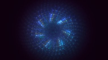 Soyut fraktal ışık arkaplanı 3D elle oluşturuluyor. Bu AI Generatd illüstrasyonu değil.