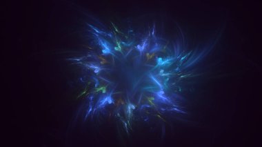 Soyut fraktal ışık arkaplanı 3D elle oluşturuluyor. Bu AI Generatd illüstrasyonu değil.