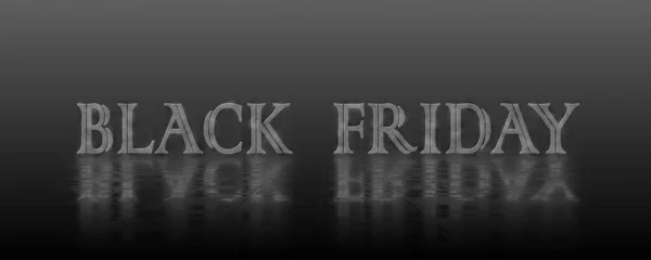 Reflection Effects Structured Surface Blurred Lettering Black Friday Illuminated Background — Stock Photo, Image
