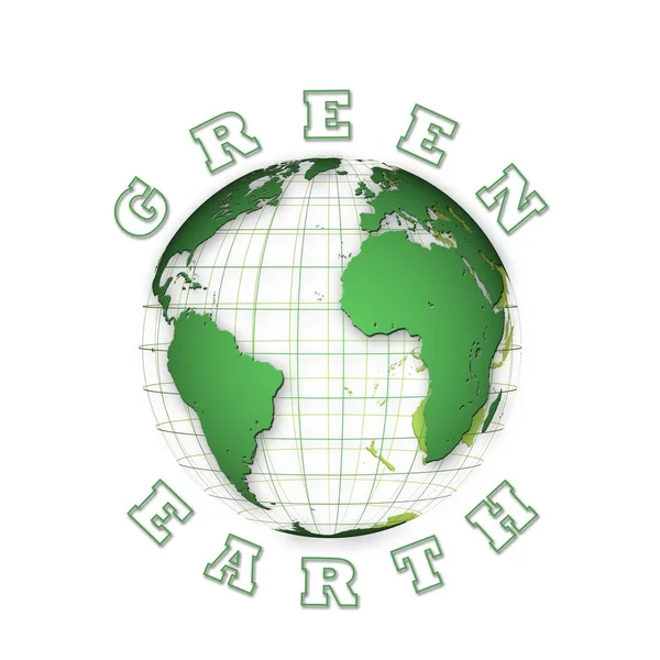 Green Earth Concept Illustration — 스톡 사진