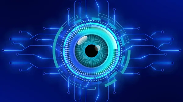 Electronic Eye Hud Circle Element Information Connecting Lines Futuristic Digital Royalty Free Stock Photos