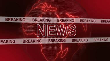 Flaş Haber - haber kanalları veya internet televizyonu arkaplanı için tasarım şablonu - Dünya çapında son dakika haberi - 3D İllüstrasyon