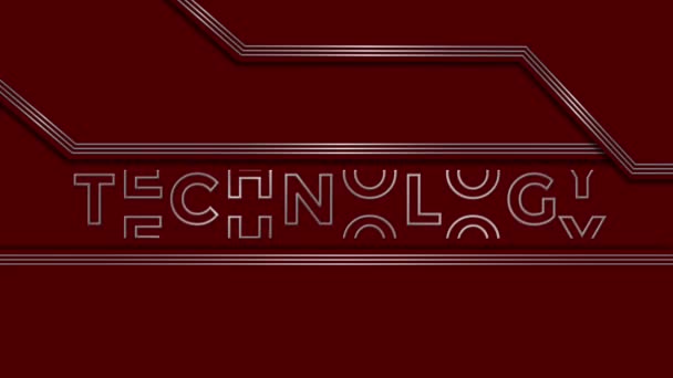 Technology Lettering Rolling Text Animation Slotm Effect Abstract Background Overlap — стоковое видео