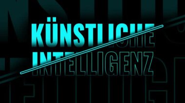 Yapay Zeka (Almanca Knstliche Intelligenz) harfleri - modern teknoloji logo animasyonu