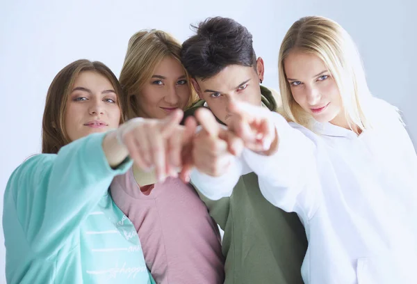 Young People Pointing You Standing Together — Stock Photo, Image
