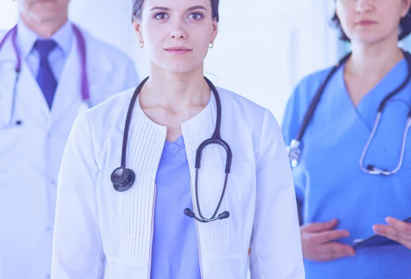 Läkare Och Sjuksköterskor Som Står Sjukhusrummet — Stockfoto