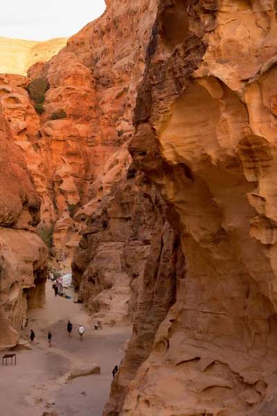 Wadi Musa Jordania Noviembre 2022 Rocas Vistas Camino Little Petra —  Fotos de Stock