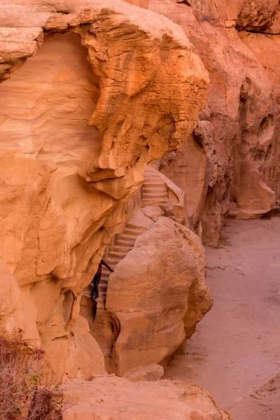 Wadi Musa Jordanien Felsen Blick Auf Little Petra Siq Barid — Stockfoto