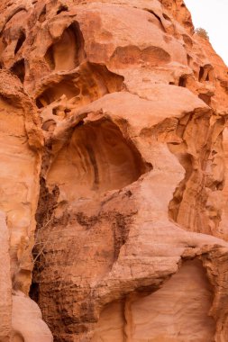 Vadi Musa, Ürdün Little Petra 'da kayalık manzaralı, Siq al-Barid