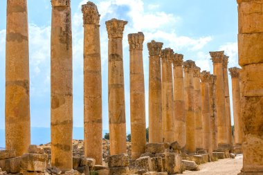 Jerash, Ürdün, Antik Sokak Kardo Maximus Sütunları, Antik Roma Gerasa