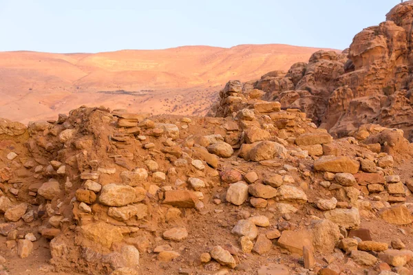 Beidha Ruiner Förhistorisk Bosättning Mellanöstern Belägen Nära Little Petra Siq — Stockfoto