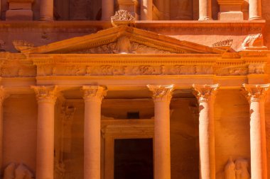 Petra, Ürdün Hazine 'nin yakın görüntüsü, El-Khazneh, Dünya' nın yeni yedi harikasından biri.