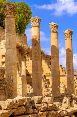 Jerash, Ürdün, Antik Sokak Kardo Maximus Sütunları, Antik Roma Gerasa