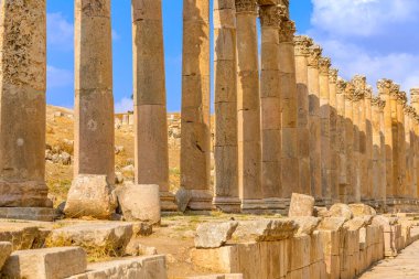Jerash, Ürdün, Antik Sokak Kardo Maximus Sütunları, Antik Roma Gerasa