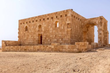 Ürdün 'deki Qasr Al Hallabat çöl kalesinin dışı.