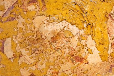 Kureyr Amra veya Kureyir Amra, Ürdün - 6 Kasım 2022: Çöldeki kalelerden biri olan Qasr Amra 'nın Freskleri