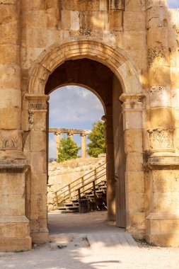 Jerash, Ürdün Roma Hipodromu kadim Gerasa kalıntıları, Arkeolojik Arazi kemeri