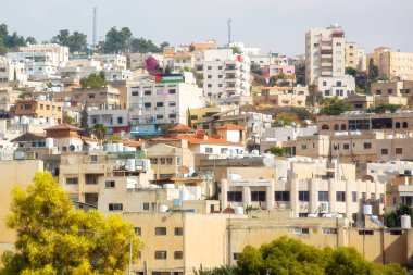 Jerash, Ürdün - 7 Kasım 2022 Jarash 'taki yerleşim alanlarına bakın.