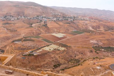 Al Karak, Haçlı Kalesi 'nden Ürdün şehir manzarası