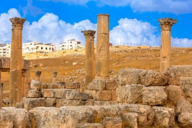 Jerash Gerasa, Jordan, ancient roman columns and ruins