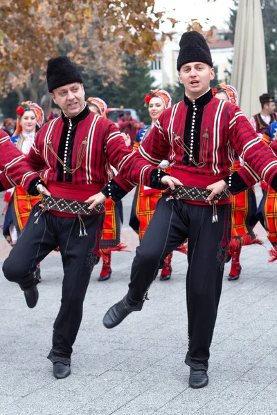Plovdiv Bulgarien November 2021 Parade Junger Weine Der Altstadt Traditionelle — Stockfoto
