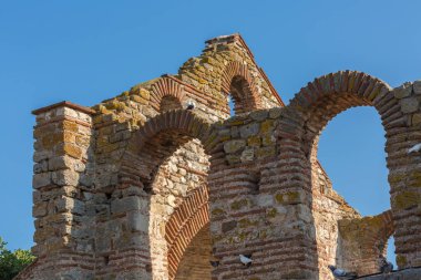 Bulgaristan Nesebar şehir antik kilise kalıntıları