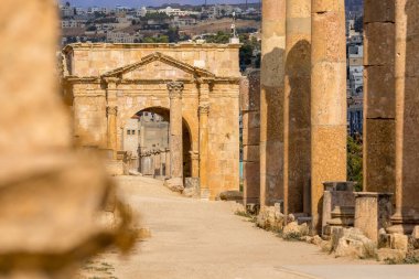 Jerash, Ürdün, Antik Sokak Kardo Maximus Sütunları, Antik Roma Gerasa