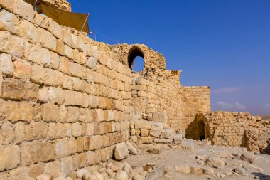 Ruins of crusaders Shobak Castle in Jordan