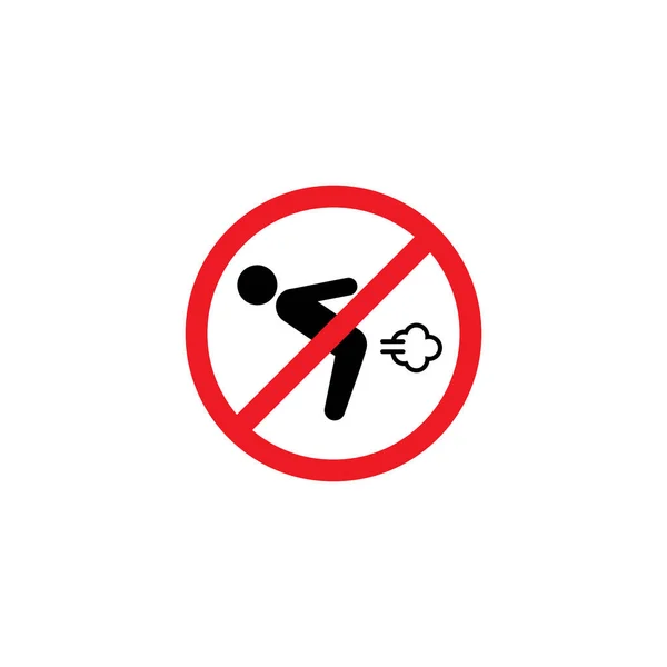 Fart Allowed Sign Template Vector Fart Symbol Prohibition — Stock Vector