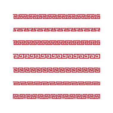 Düz Çin Sınır Tasarım Vektörü