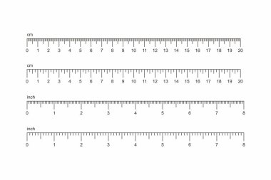 simple cm and inch ruler vector illustration