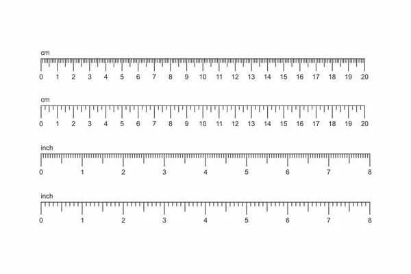 simple cm and inch ruler vector illustration