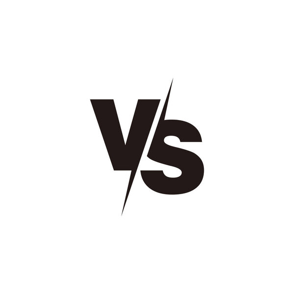 simple vs logo design vector, flat versus icon
