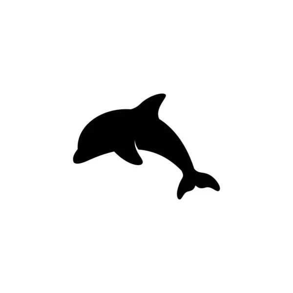 Prosty Delfin Ikona Ilustracja Wektor — Wektor stockowy
