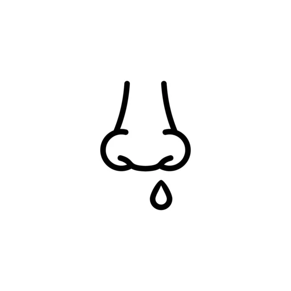 単純なくしゃみ鼻のアイコンのイラストベクトル — ストックベクタ