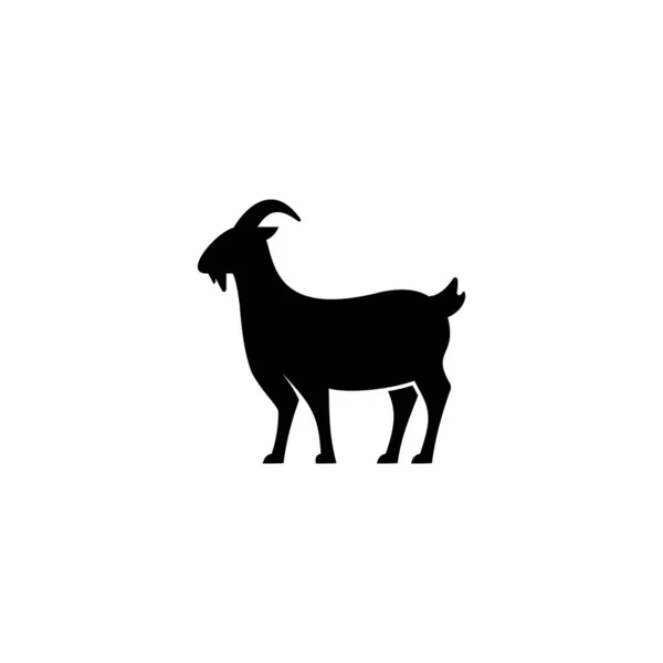 Simple Goat Icon Illustration Vector Goat Silhouette — Stock Vector