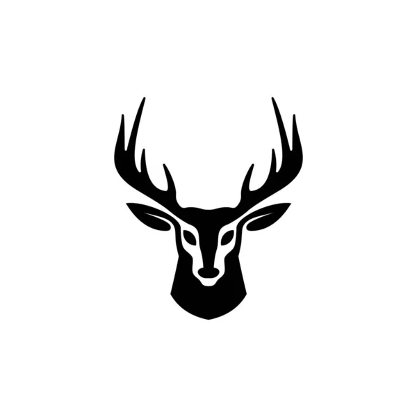 Vetor Ilustração Ícone Cabeça Cervo Logotipo Cabeça Antílope — Vetor de Stock